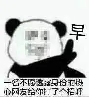 金馆长熊猫00047-一名不愿透露身份的热心网友给你打了招呼