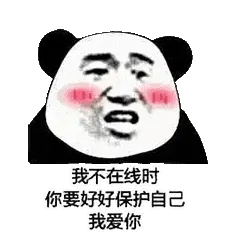 金馆长熊猫00142-我不在线时你要好好保护自己我爱你