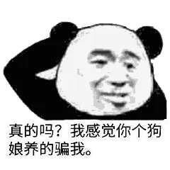 金馆长熊猫00209-真的吗我感觉你个狗娘养的骗我